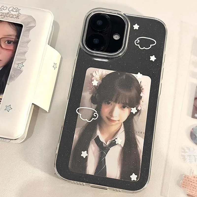 Phone Cases Xs Iphone - Coque de téléphone transparente Y2K motif