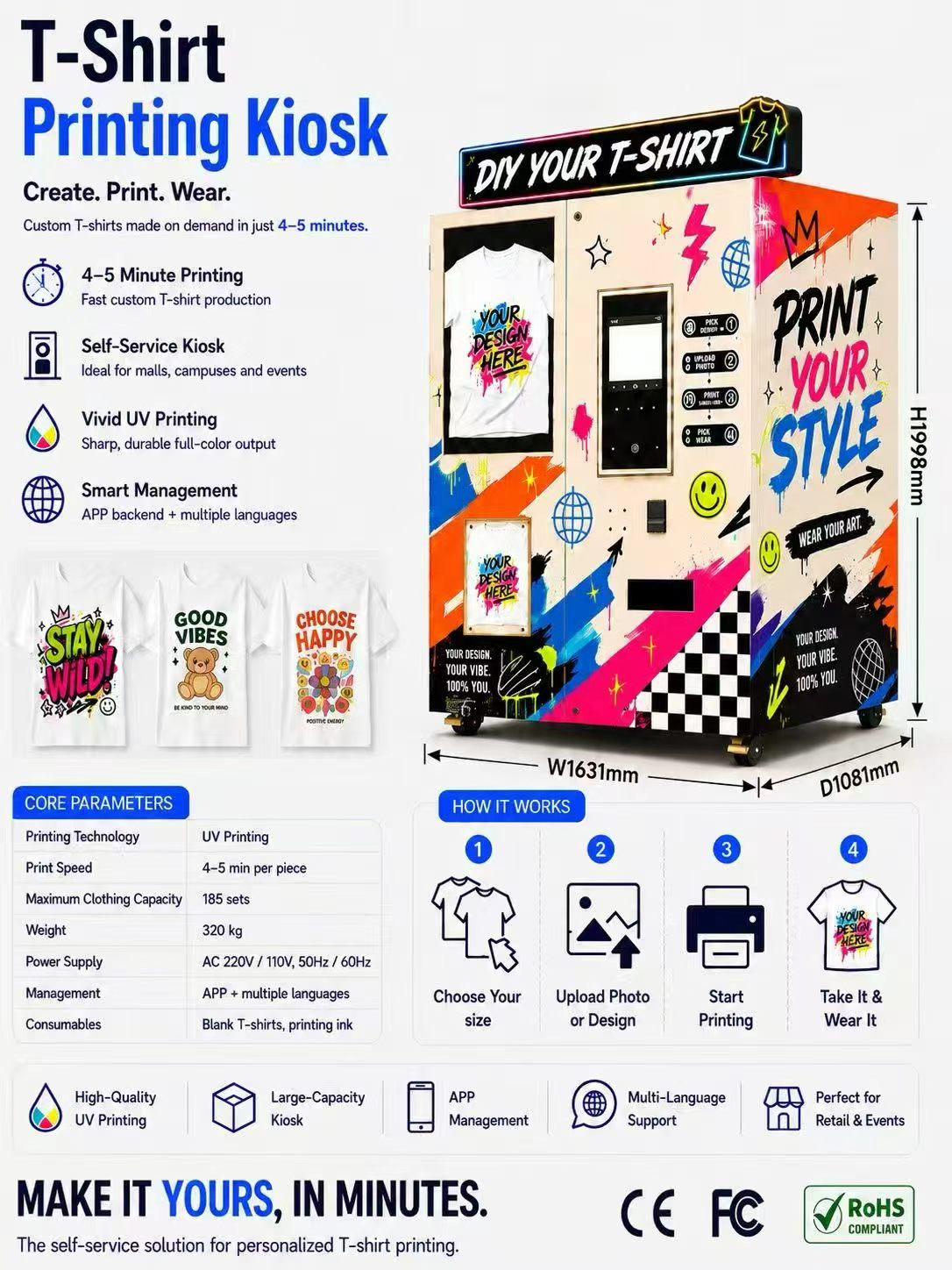 Imprimante UV à plat pour dist - Phone Cases Vending Machine avis et prix