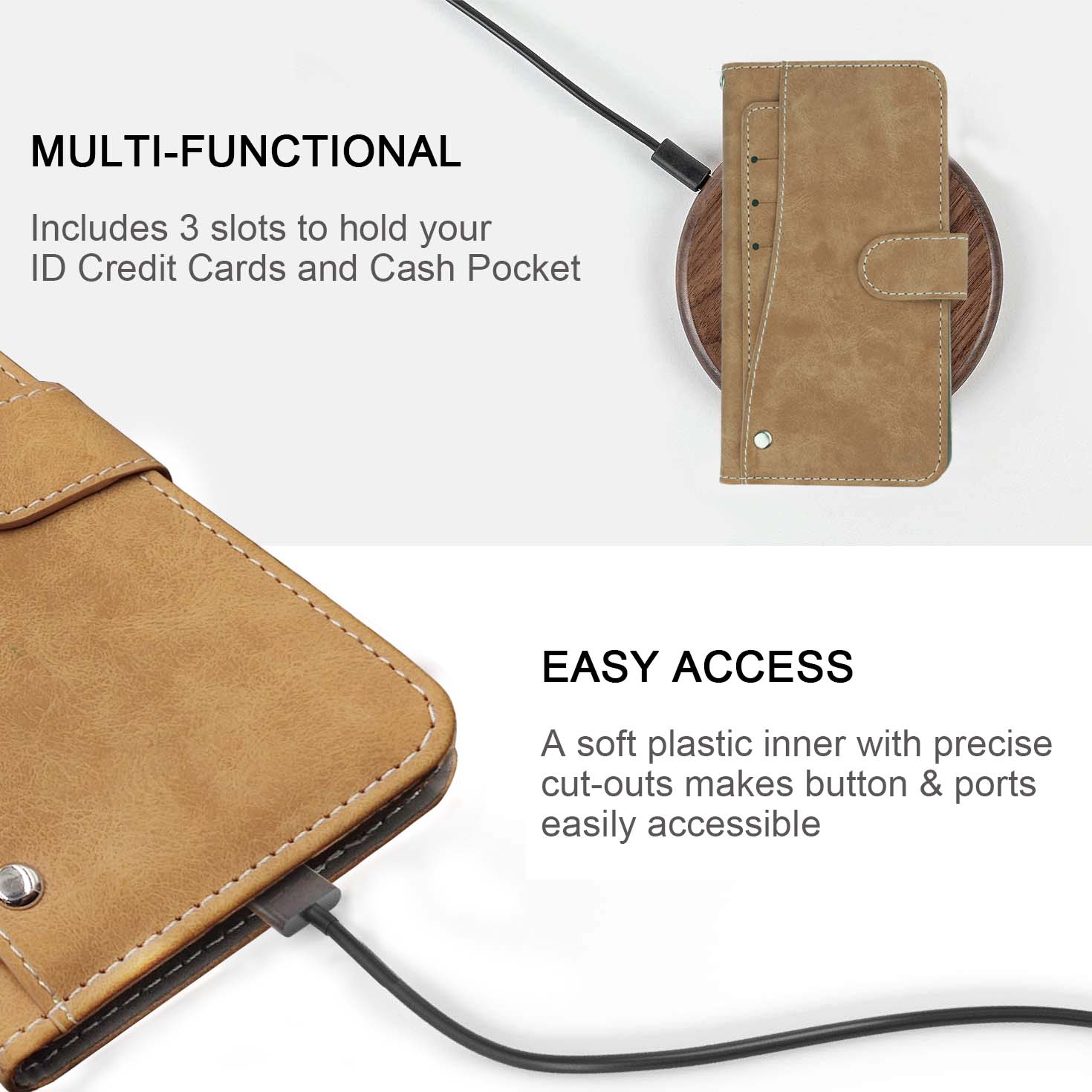 Étui portefeuille en cuir vint - Phone Cases Quotes avis et prix